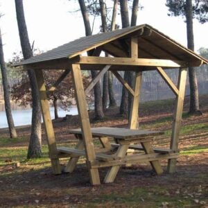 Table pique-nique FORESTIERE avec ombrière