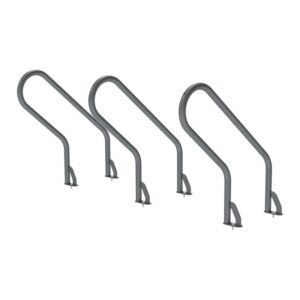 Support de roue pour vélo OPTIMUM 6 places de Metropole Equipements, maintien parfait de la roue en métal gris.